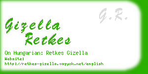 gizella retkes business card